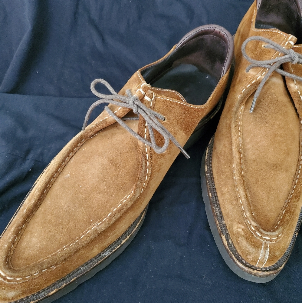 Hand made suede shoe